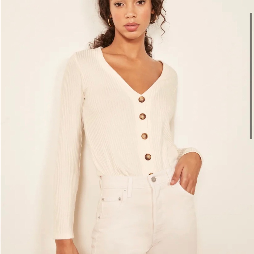 Reformation Iris Top in Black